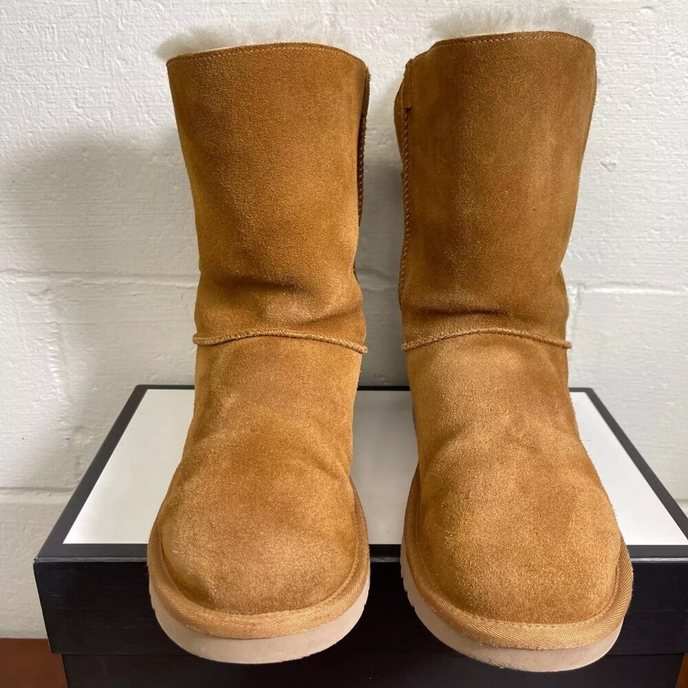 Koolaburra By UGG Boots 1105792 Remley Short Winter Boots Brown Suede Women's 10
